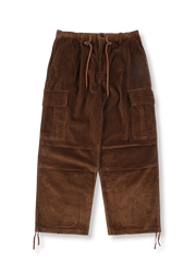 ビッグポケット付きの厚手コーデュロイカーゴパンツ