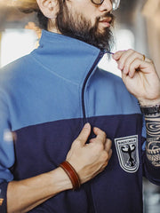 ワッフル地 ジップアップ トレーニングジャケット