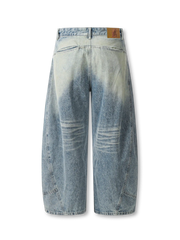 ブリーチドバギーデニムパンツ