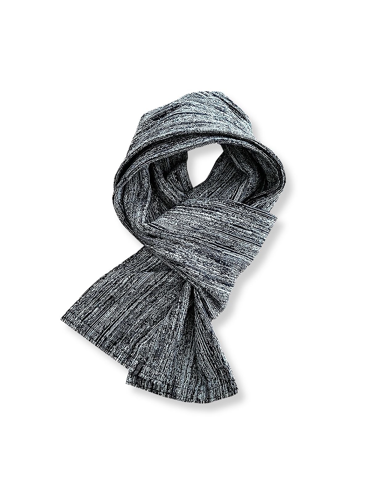 ブルー&ホワイトの織り柄が映える民族風ヴィンテージマフラー