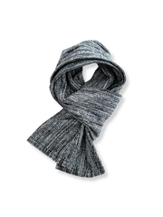 ブルー&ホワイトの織り柄が映える民族風ヴィンテージマフラー