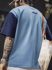 ブルースカラーブロックエアレイヤーTシャツ