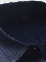 3色ストライプ 裏フリース ビジネスシャツ