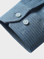 細いストライプ フリースシャツ