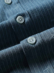 細いストライプ フリースシャツ