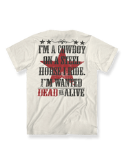 Bon Joviバンド『Wanted Dead or Alive』ヴィンテージプリントTシャツ前面図