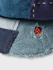 ボロパッチワーク八角帽