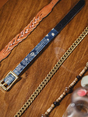 Boroパッチワーク レザーバングル