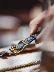 Boroパッチワーク レザーバングル