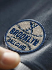 Brooklyn ベースボール 刺繍 ヘンリーネックTee