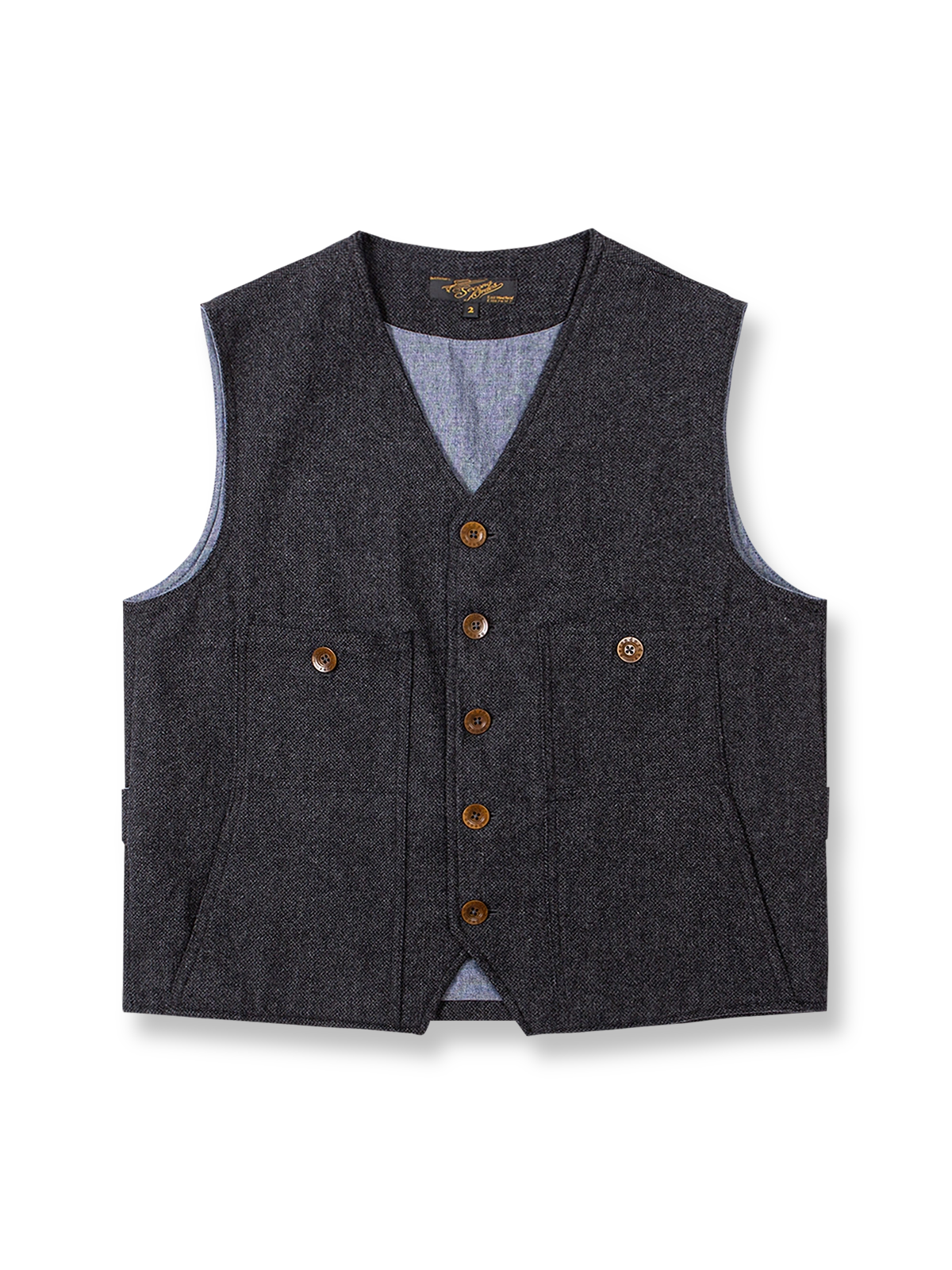 ブラッシュド千鳥格子のワークベスト