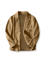 裏起毛ラミー素材の厚手ブレザー。