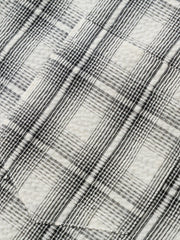 サッカー生地チェックキューバシャツ