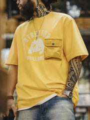 フロックブルドッグポケットTシャツ