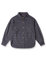 ヴィンテージ感のあるチェック柄のボタンダウンシャツ