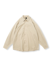 ダブルブレストボタン付きのレトロなAライン長袖シャツ
