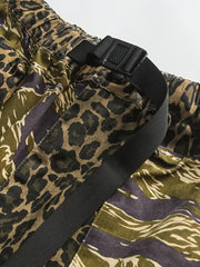 カモフラージュ×レオパードパッチワークカーゴショーツ