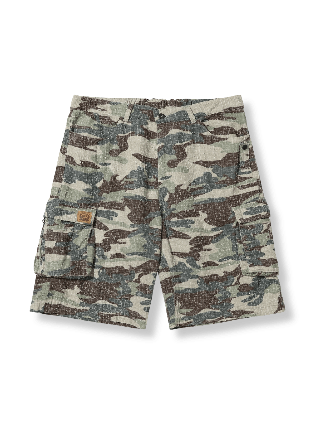 カモフラージュ刺し子ヴィンテージクロップドパンツ。