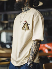 CAMP BASE ジップアップテント刺繍Tシャツ