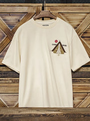 CAMP BASE ジップアップテント刺繍Tシャツ