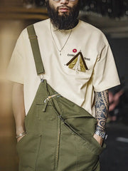 CAMP BASE ジップアップテント刺繍Tシャツ