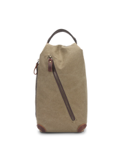 キャンバス地と牛革のコンビネーションメッセンジャーバッグ