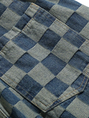 ビンテージチェッカーボードデニムショーツ