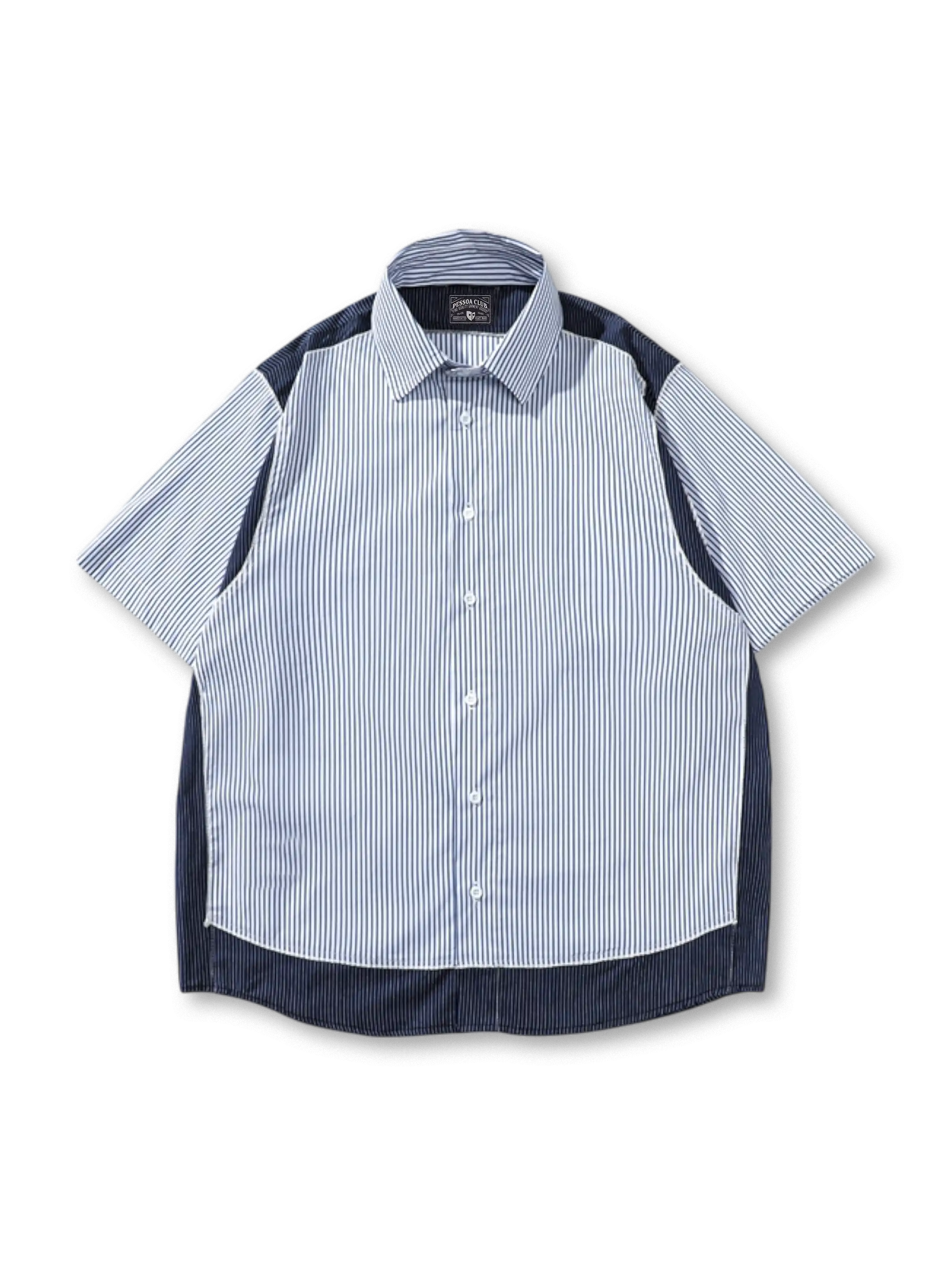 パネル切り替えとストライプが映えるシティボーイシャツ