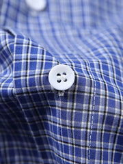 製品画像: Cityboyスタイルのマイクロチェック柄長袖シャツの全体像
詳細画像: マイクロチェック柄とボタンディテール