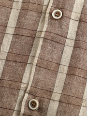 シティボーイ 水洗ストライプ ワイドシャツ