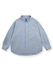 チェック柄にラインストーンが映えるクラシックワークシャツ