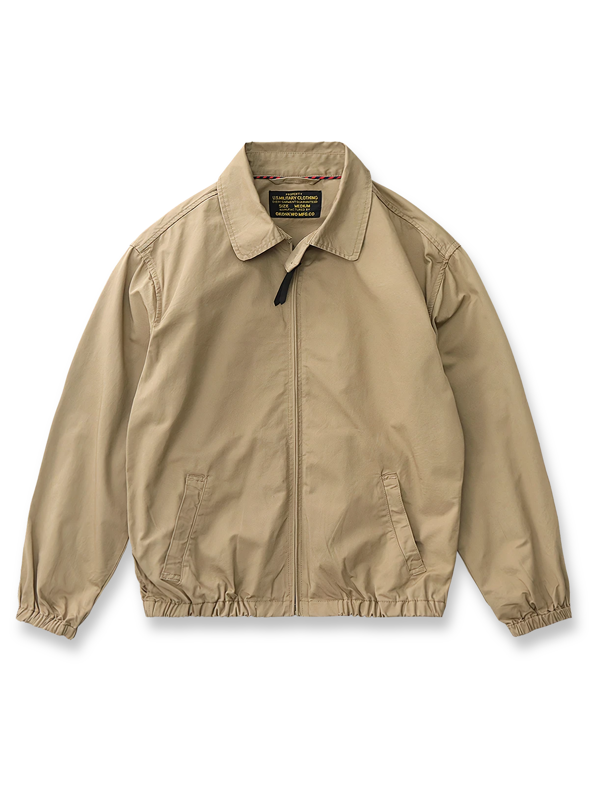 折り襟とリブ仕様が特徴のクラシックベイポートハリントンジャケット。