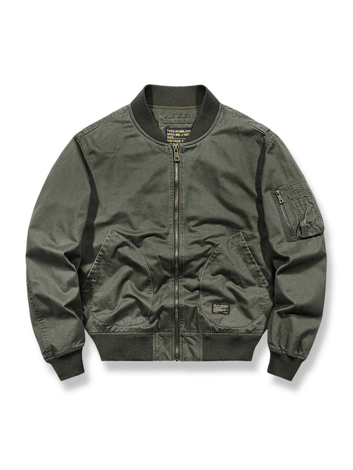 高密度ナイロン製のMA-1ミリタリーフライトジャケット