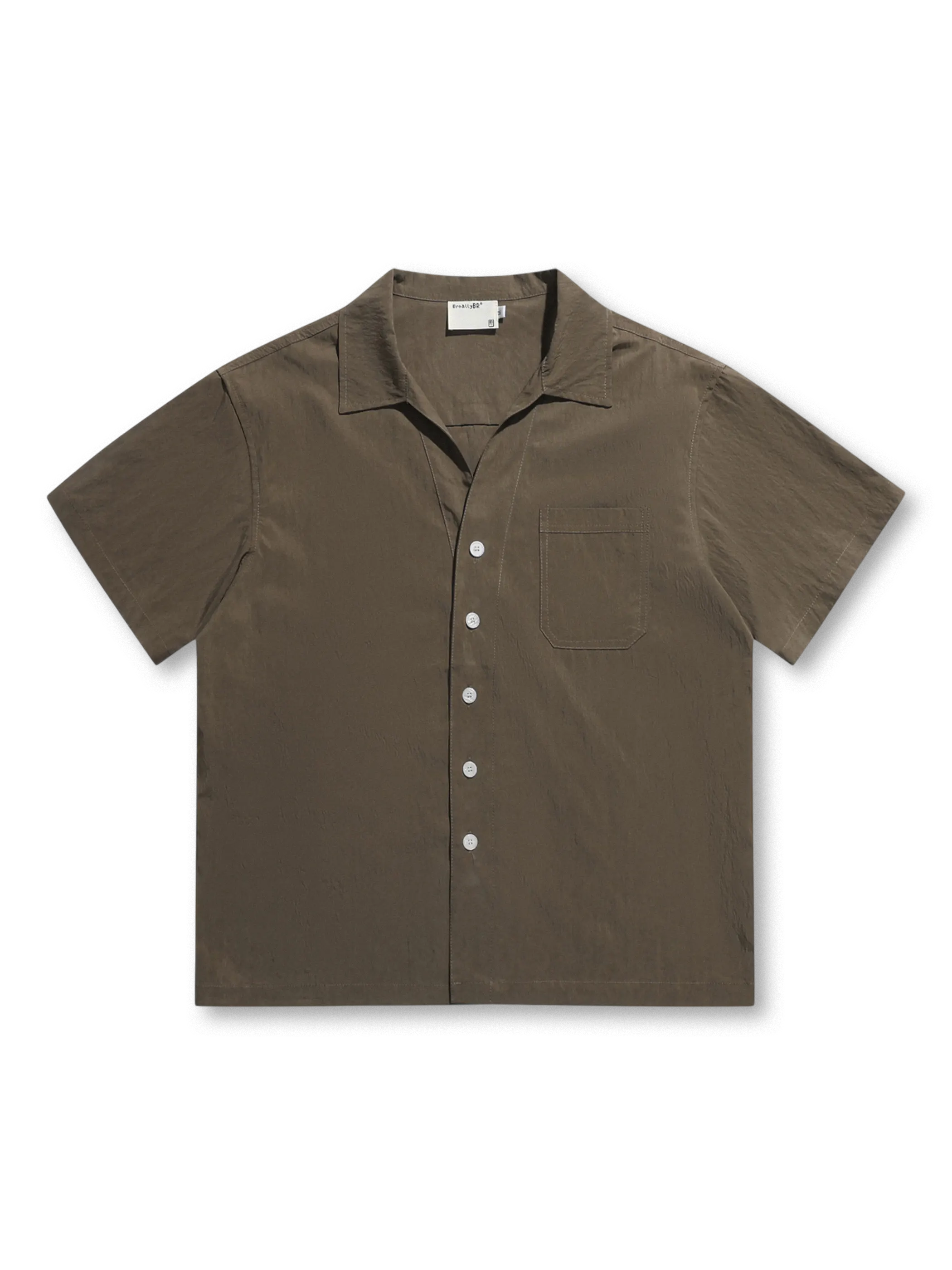 1950~60年代キューバシャツをモダナイズしたドライタッチのボクシーシルエットシャツ