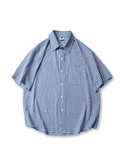 1950年代アイビーリーグ発祥のギンガムシャツを現代的に再構築した速乾性ワイドボックスシルエットシャツ