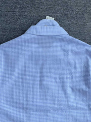 製品画像:Cleanfitシアサッカースタンドカラージャケット全体の外観
詳細画像:袖口ボタンとシアサッカー素材の質感ディテール