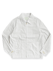 製品画像:Cleanfitシアサッカースタンドカラージャケット全体の外観
詳細画像:袖口ボタンとシアサッカー素材の質感ディテール