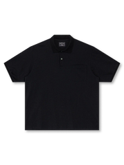 クラウドタッチ平編みニットポロシャツ