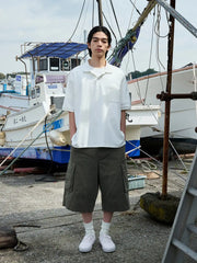 クラウドタッチ平編みニットポロシャツ