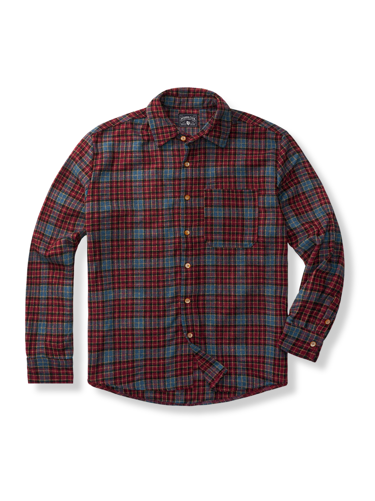 色織り チェック柄 ワークシャツ