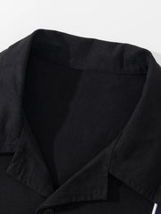 カラーブロック切替キューバシャツ