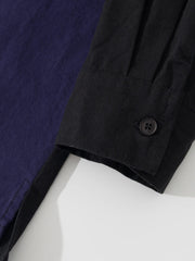 カラーブロック切替キューバシャツ