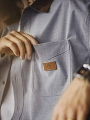 コントラストカラー 長袖シャツ