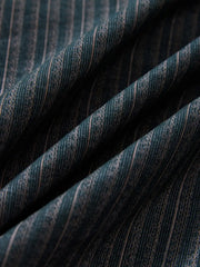 コーデュロイ風 ストライプ ワークシャツ