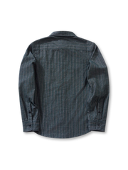 コーデュロイ風 ストライプ ワークシャツ