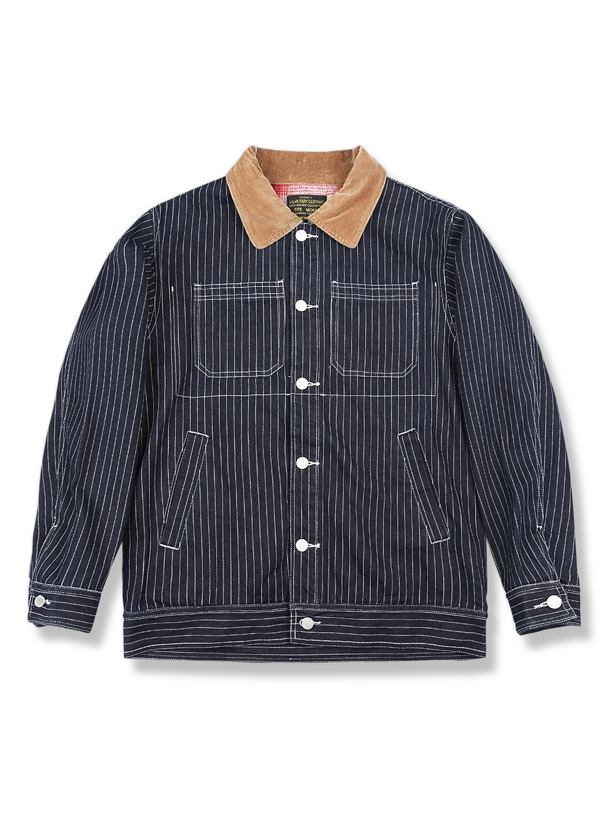 コーデュロイ襟と多ポケットのジャケットの製品イメージ