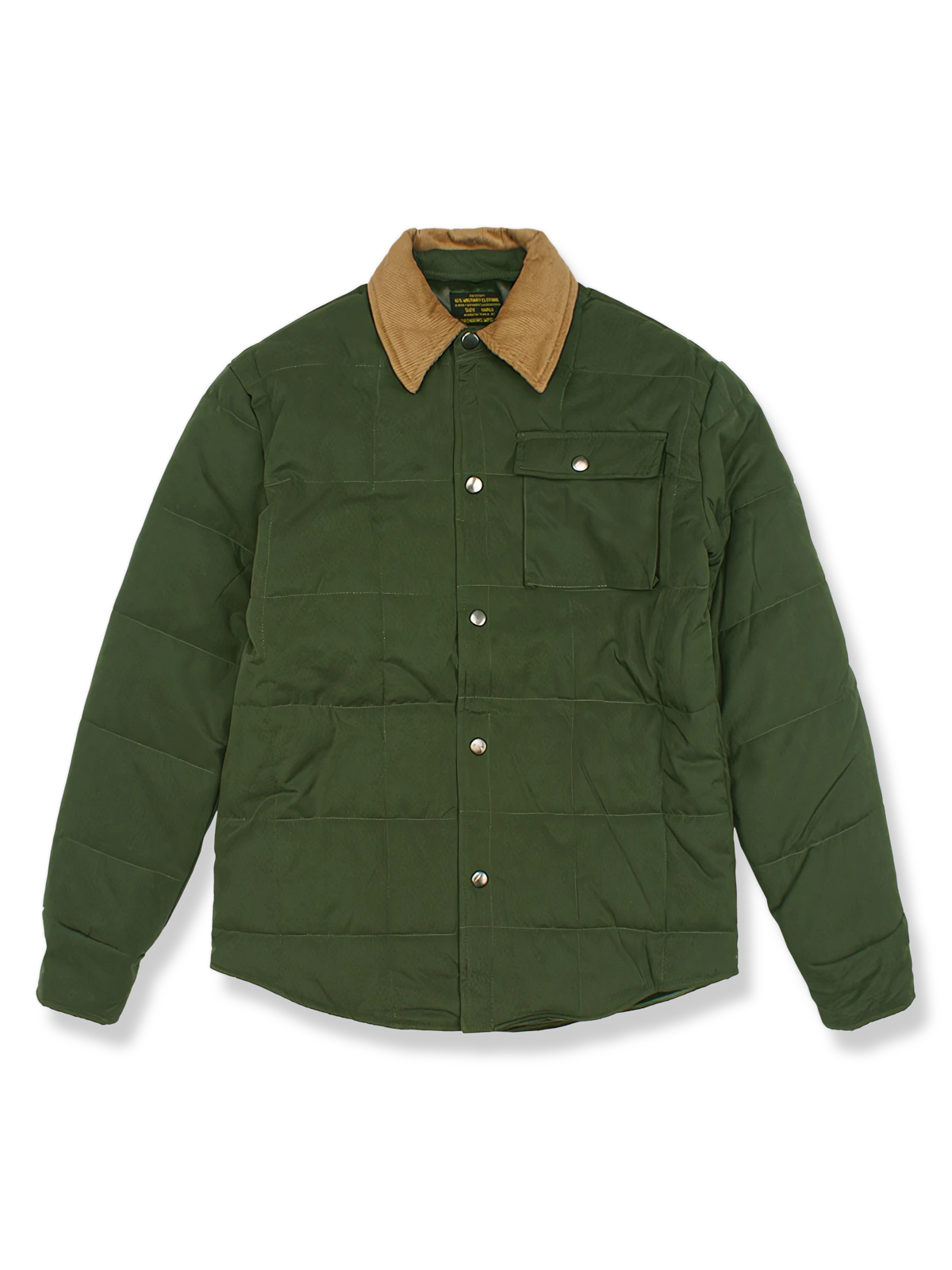 コーデュロイ襟付きキルティング中綿ジャケットの製品イメージ