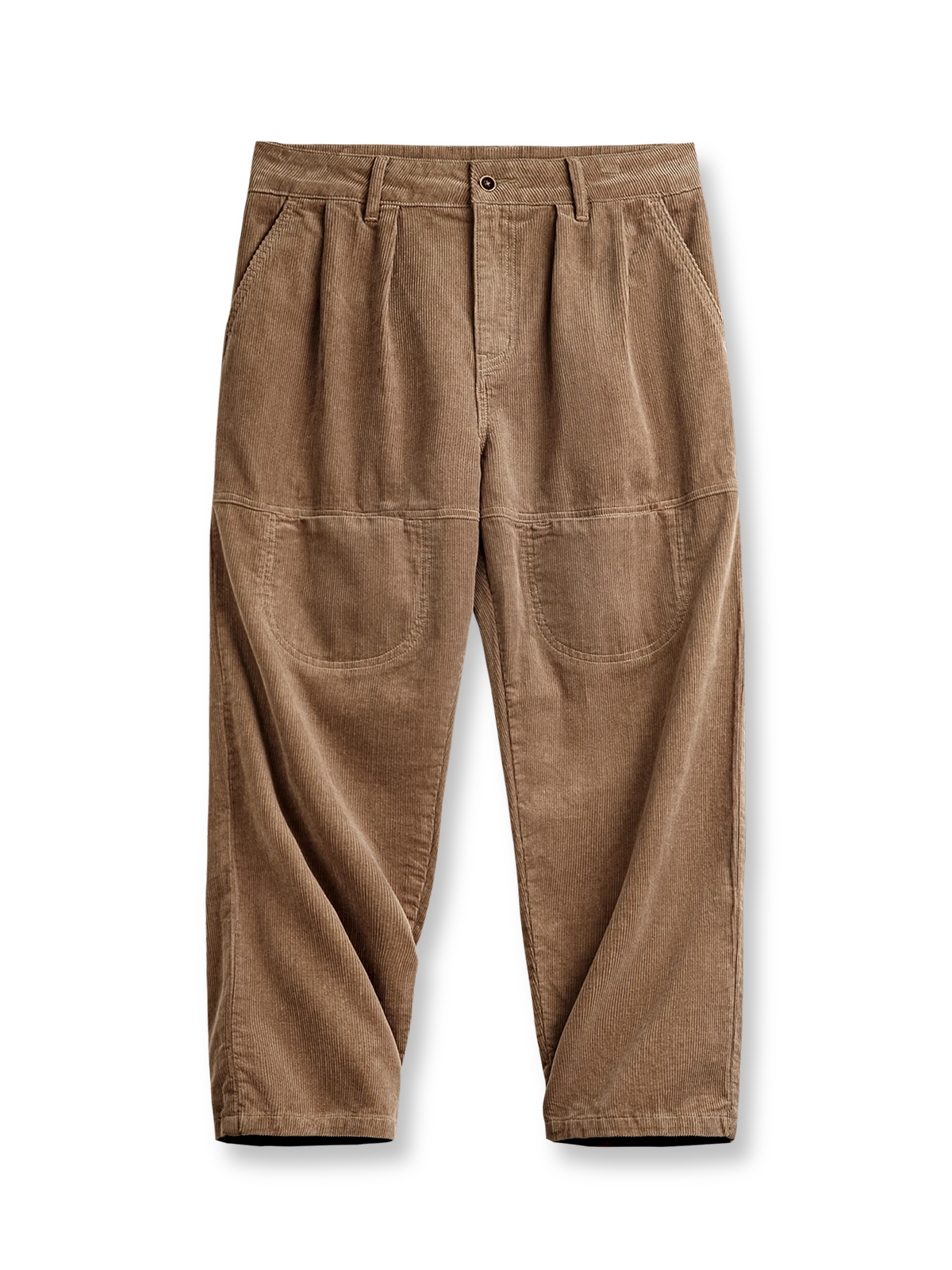 コーデュロイ素材と多ポケットが特徴のカジュアルパンツ