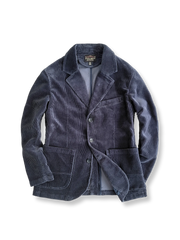 ストライプ柄のコーデュロイ素材を使用したカジュアルスーツジャケット