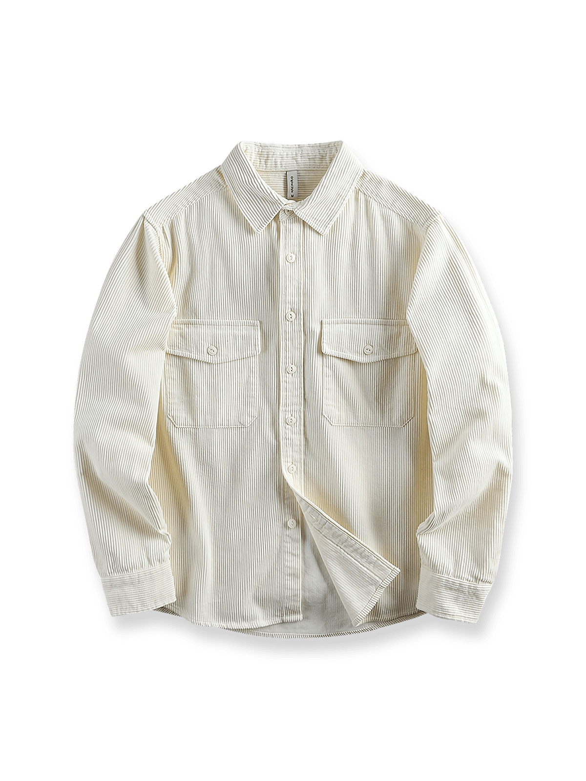 アメリカンヴィンテージスタイルのガーメントウォッシュ加工コーデュロイワークシャツ